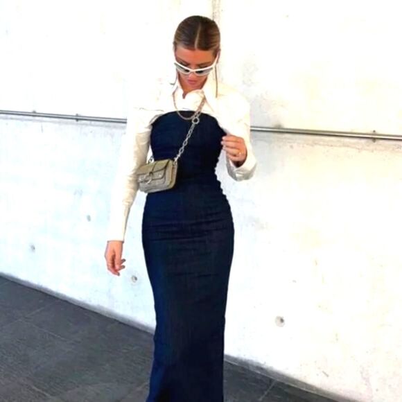 Zara ZW THE DENIM DRESS - Picture 3 of 13